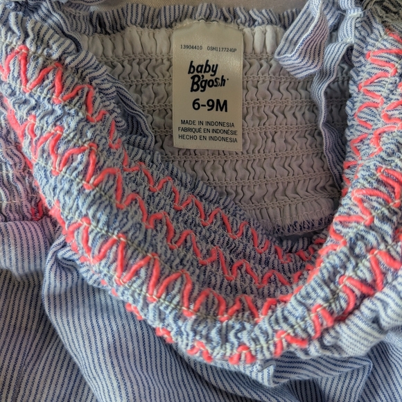 Multicolor 5 Piece Plaid/Floral Baby Set. 6-9 Months. - Picture 6 of 7